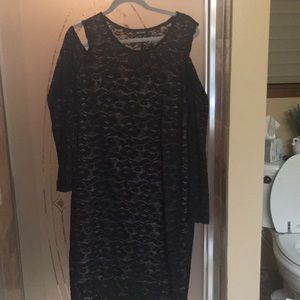 Black lace dress